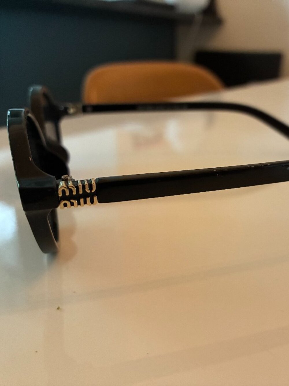 Miu Miu SMU 04Z oval black acetate Sunglasses - Unworn without box - Picture 4 of 5
